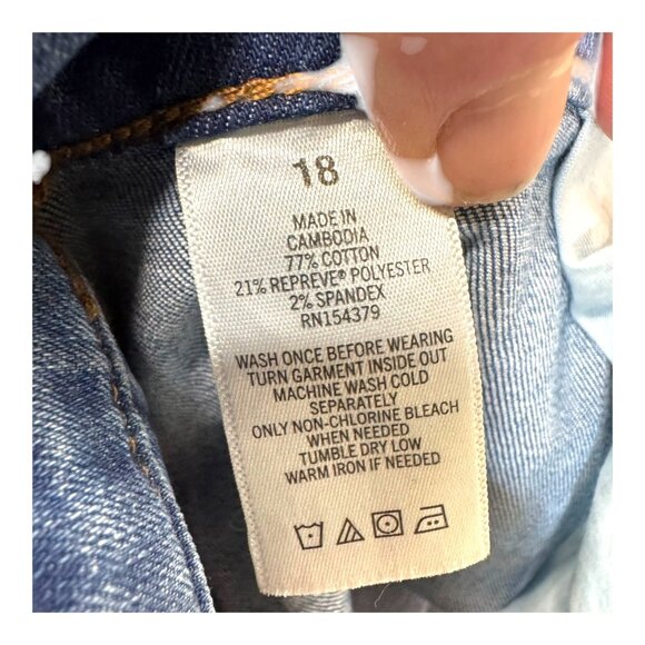 Aero High Rise Jegging Womens Size 18R Seriously Stretchy Denim Blue New w/ Tags - Picture 8 of 9